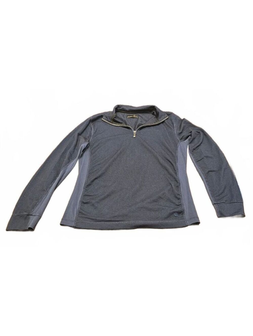 Quieti Men Blue Long Sleeve 1/2 Zip Pullover Sweater Sz M